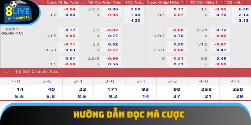 Hướng dẫn thành viên cách thức đọc mã 1X2